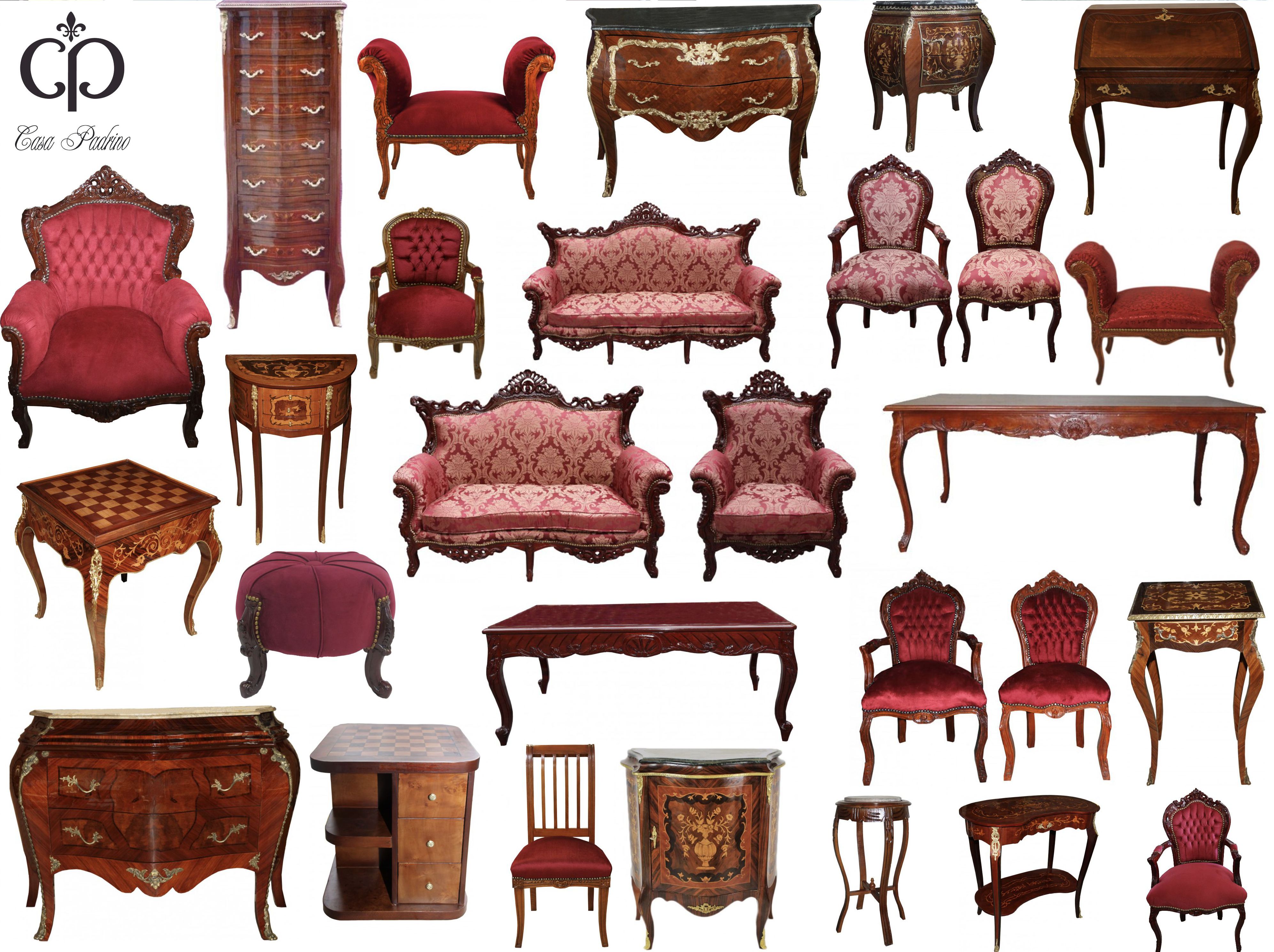 barock luxus möbel, bordeaux, braun, designer möbel, sessel, sofa, tische, Kollektion